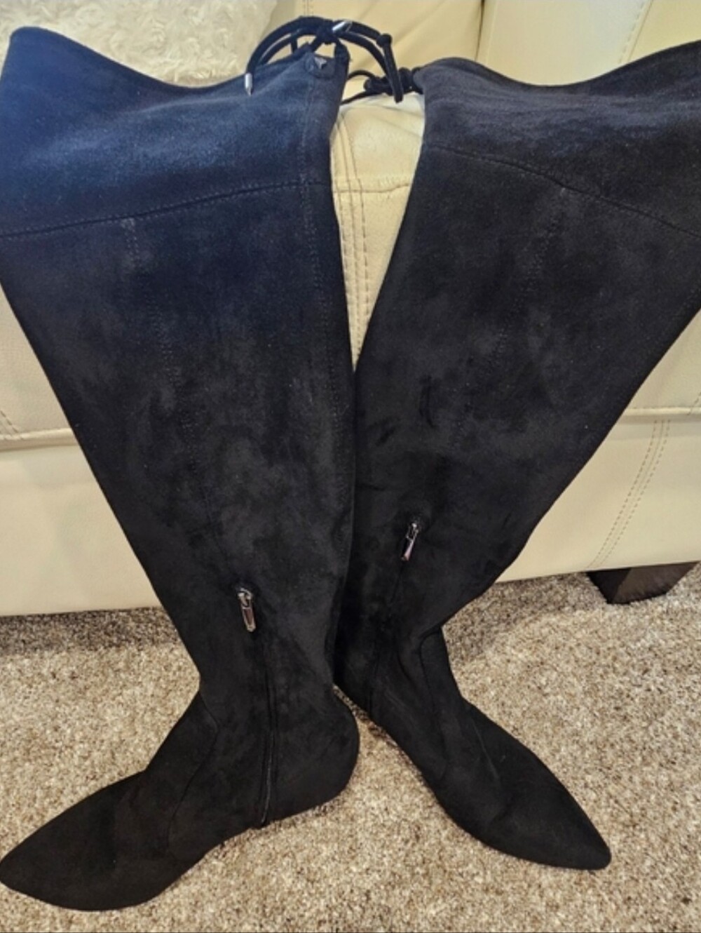 Like New Sam Edelman Black Over-the-Knee Suede Boots
